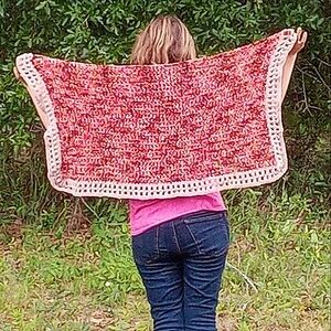 crocheted luxury Shawl - Made By Hand